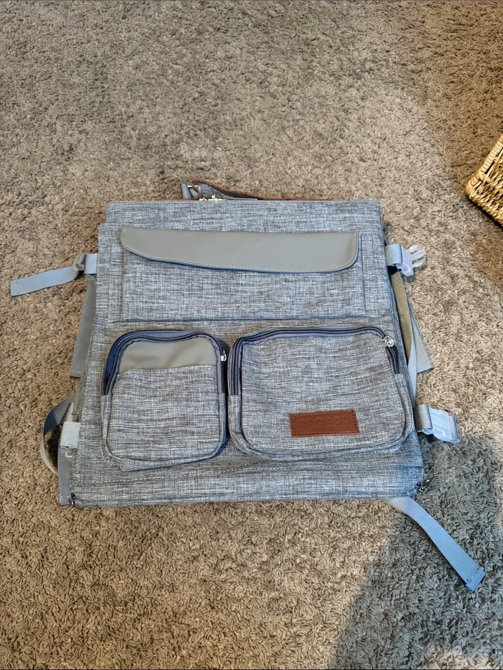 QAQADU Baby Care Portable Changing Pad / Diaper Clutch – Gray